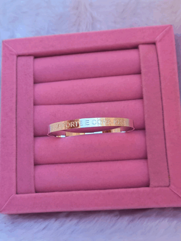 Bracelete Seja Forte e Corajosa